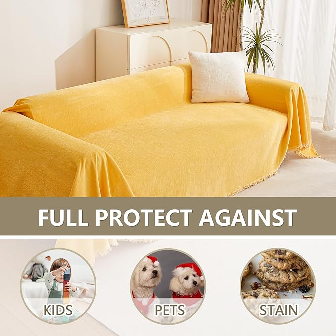 MYSKY HOME Sectional Couch Cover Sofa Covers Thick Couch Covers - Image 4
