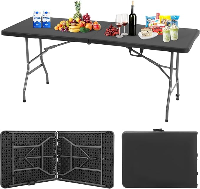 BestOffice Outdoor Folding Camping Table Plastic Table Portable Square Height by BestOffice