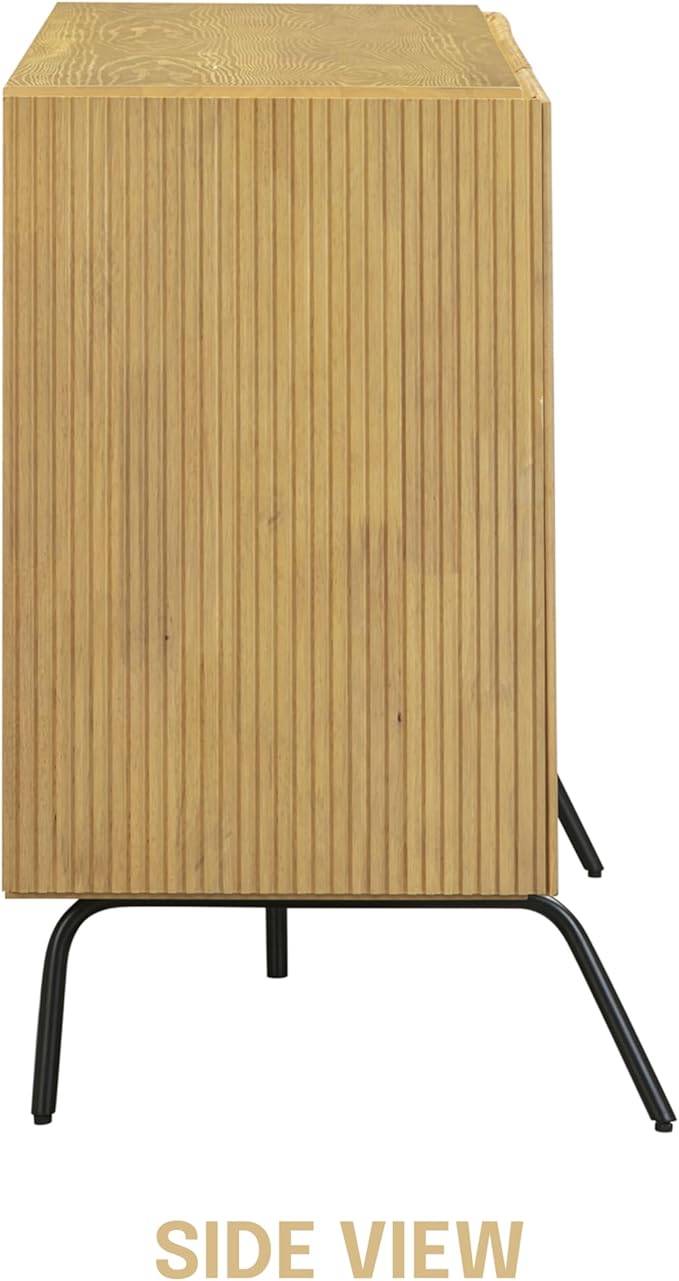 NTC Veil Sideboard with 2 Doors and 3 Drawers, Buffet Cabinet with Vertical - Image 8