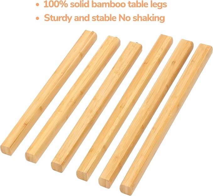 BAMEOS Bamboo Nesting Triangle End Table - Image 6