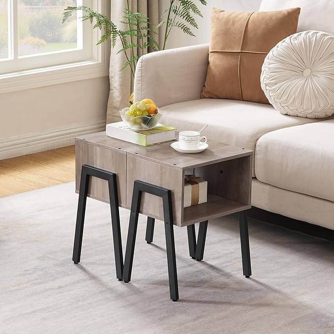 HOOBRO Nightstands Set of 2, Stackable End Table, Side Table, Bedside Tables - Image 5