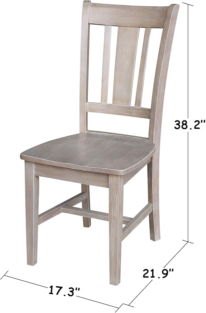 International Concepts Set of Two San Remo Splatback Chairs, Washed Gray Taupe - Image 3