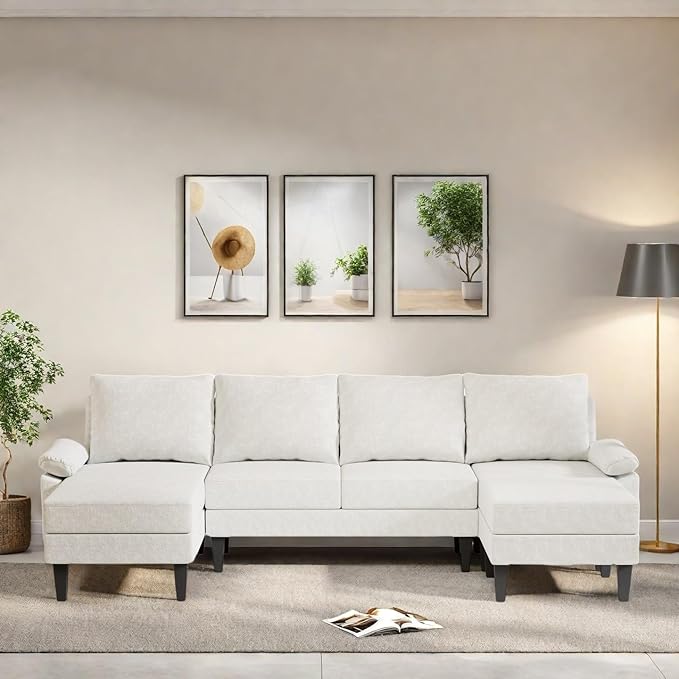 115 Inch U Shaped Sectional Couch - Image 6