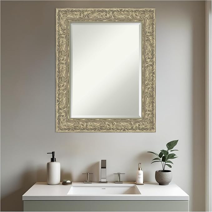 Amanti Art Silver Bathroom Mirror - Image 4