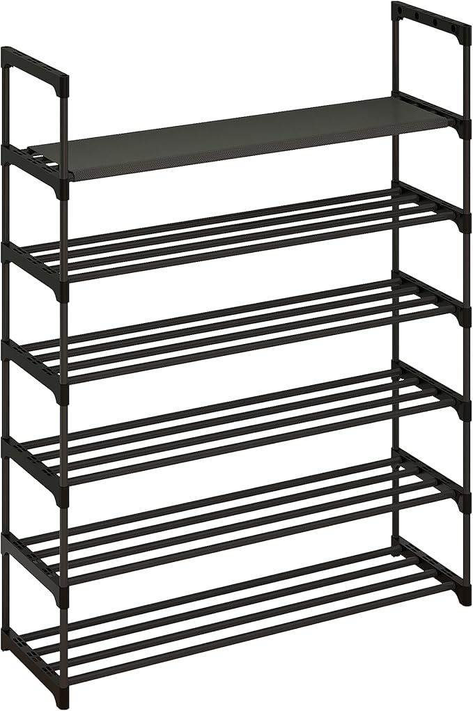 Calmootey 6-Tier Shoe Rack, Tall Large Capacity 30 Pairs Shoes Storage Organizer - Image 4