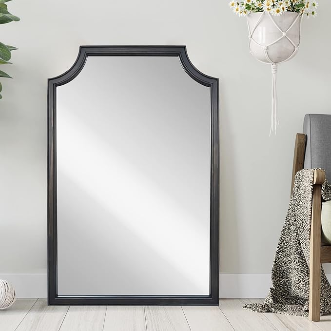 WallBeyond 24" x 36" Scalloped Corners Arch Rectangle Wall Mirror - Image 3