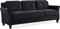 Lifestyle Solutions Harrington Sofa Upholstered Microfiber Fabric Curved Arms by LifestyleSolutions