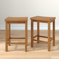 Grain & Grove Smith Collection Set of 2 Solid Wood Counter Height Bar Stools by GrainGrove