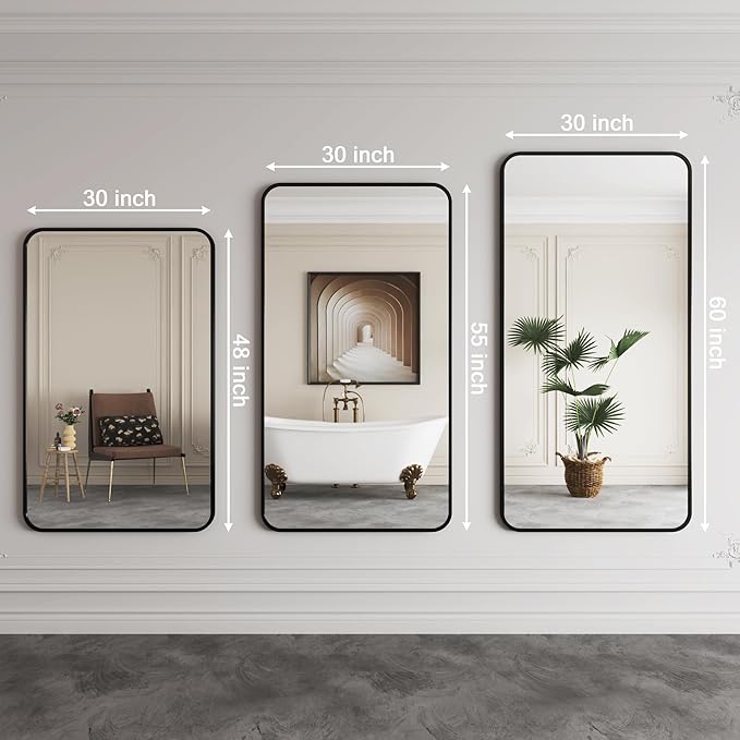 Rectangle Mirrors, 30x48 Black Bathroom Mirror, Espejo para baño, Bathroom - Image 4