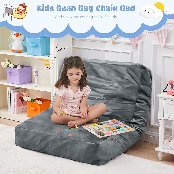 Kids Bean Bag Chair Bed - Image 7