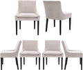 COLAMY Modern Dining Chairs Set of 6, Upholstered Corduroy Accent Side Leisure by COLAMYINC