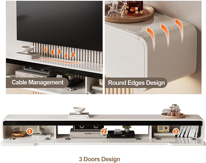 High Gloss Floating TV Stand - Image 8