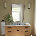 ANDY STAR Matte Black Bathroom Mirror, 24x32 Inch Asymmetrical Wall Mirror by ANDYSTAR