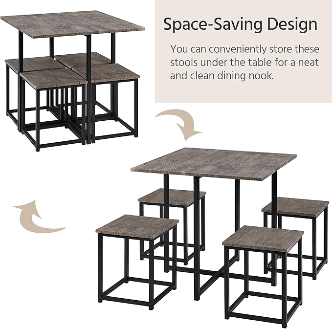 Yaheetech Industrial Dining Table Set - Image 7