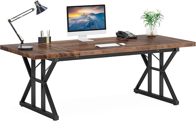 Tribesigns 70.8-Inch Executive Desk, Large Computer Office Desk Workstation - Image 7