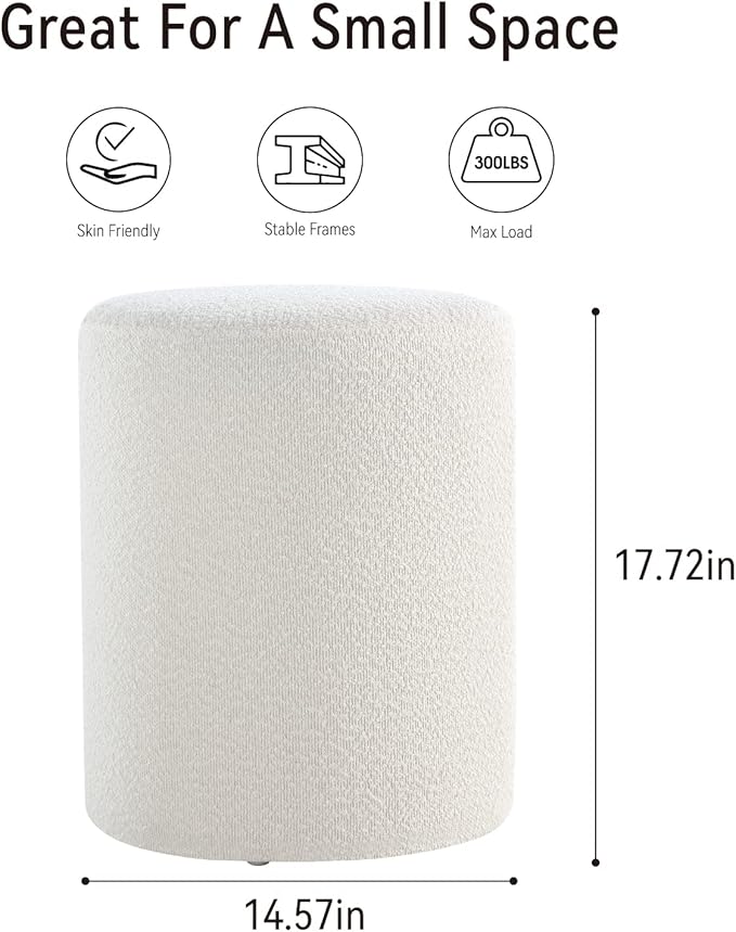 Get Set Style Modern Round Ottoman - Image 2