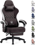 GTPLAYER Gaming Chair with Footrest Fabric Office Chair with Pocket Spring by GtracingDirect