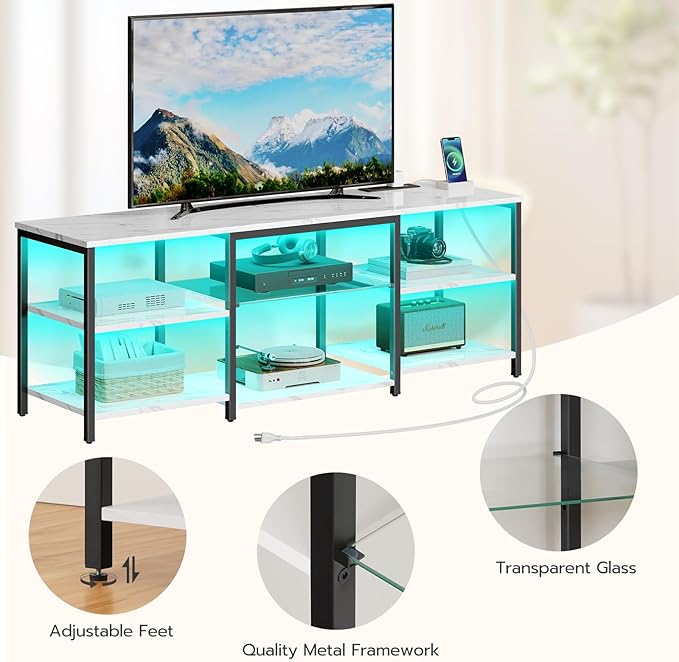 HOOBRO LED TV Stand for 65 Inch TVs - Image 6