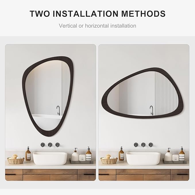 WallBeyond Asymmetrical Mirror, Irregular Wall Mirror, Wall Mirrors Decorative - Image 6
