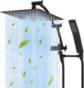 Hibbent All Metal 12'' Rainfall Shower Head, Dual Shower Head Combo, High by Hibbent