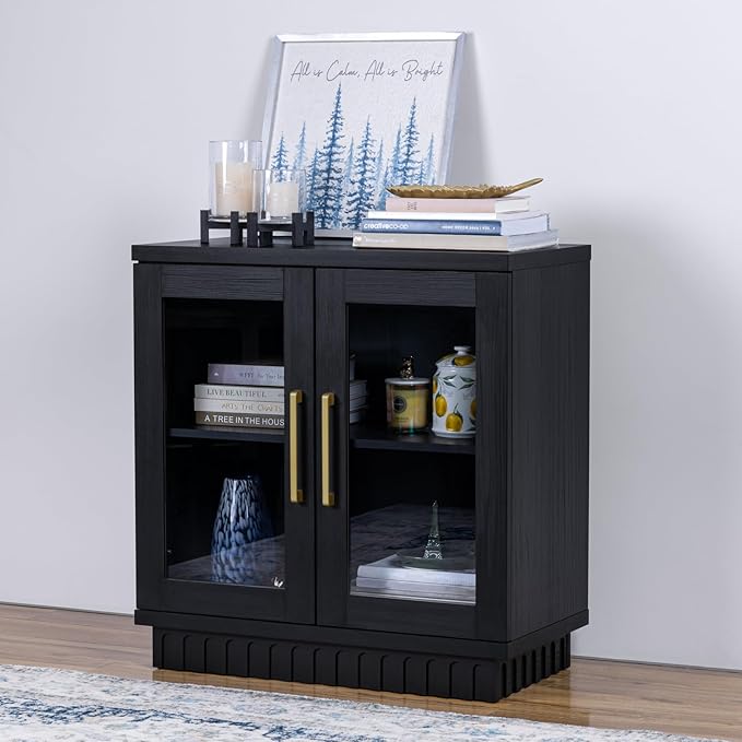 Buffet Cabinet with Storage, Sideboard Cabinet with Glass Doors, Accent Storage - Image 7