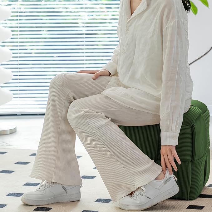 Ottoman Foot Rest Soft and Comfortable Ottoman Square Corduroy Woven Design - Image 8