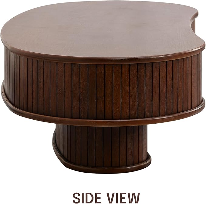 NTC Ripple DOU Coffee Table, Modern Wooden Double-Layer Center Table, Vertical - Image 4