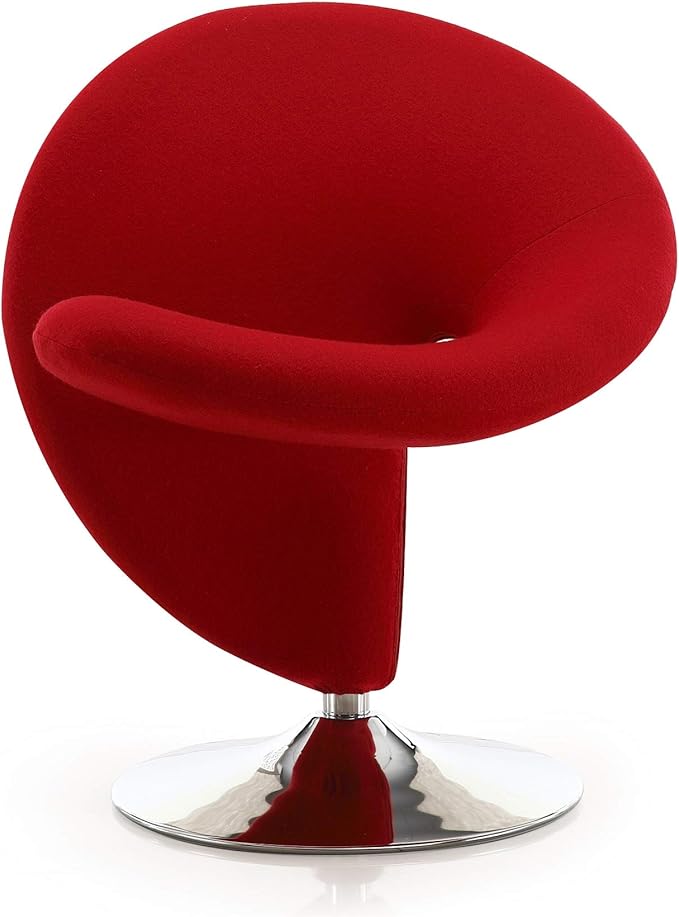 Manhattan Comfort Curl Swivel Accent Chair Set of 1 - Image 4