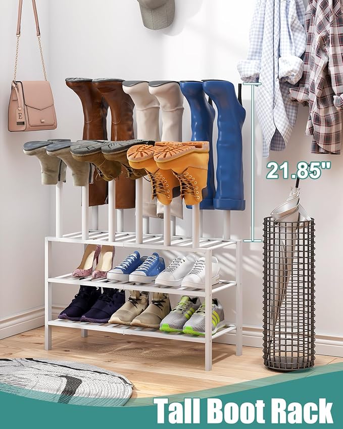 White Boot Rack, Boot Rack Organizer Tall Boots - Image 5