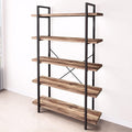 45MinST 5-Tier Vintage Industrial Style Bookcase/Metal and Wood Bookshelf by 45MinST