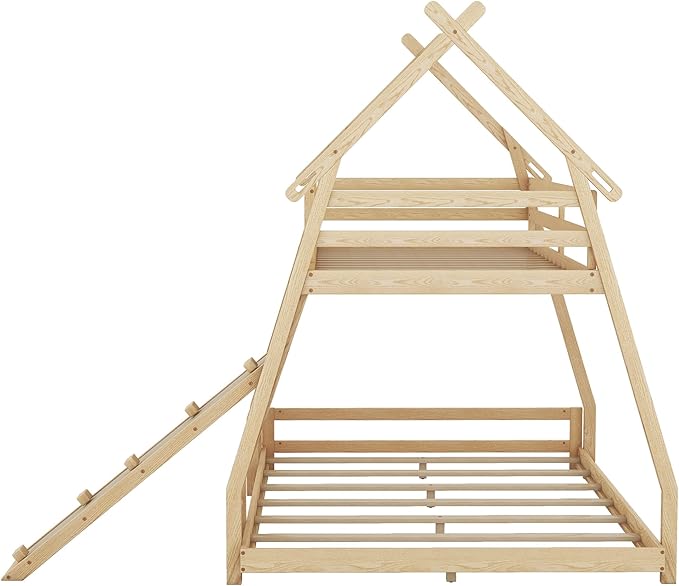 Twin Over Queen House Bunk Bed - Image 6