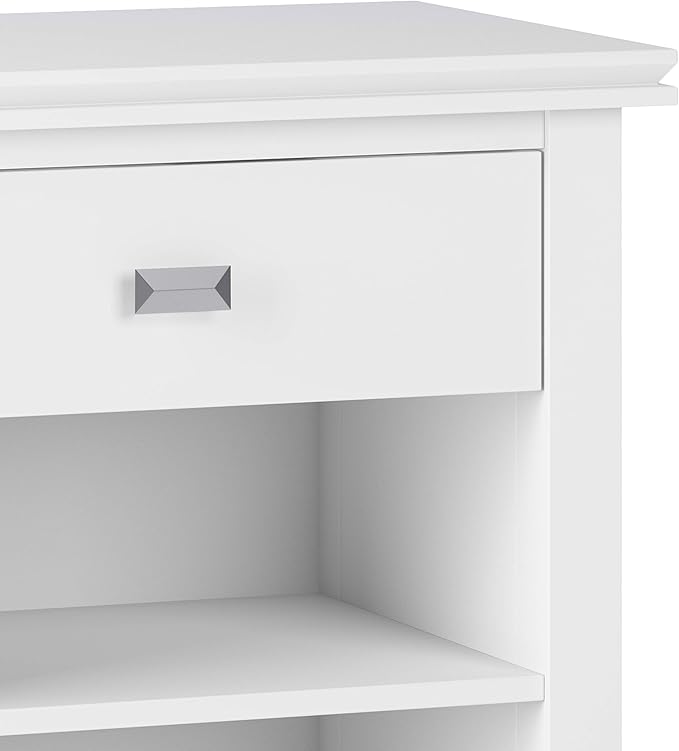 SIMPLIHOME Artisan SOLID WOOD 24 inch Wide Transitional Bedside Nightstand - Image 6