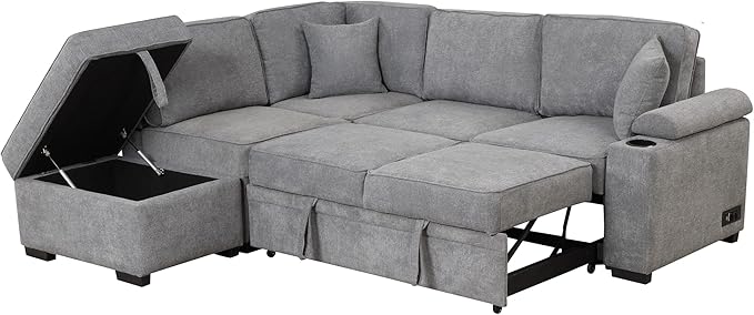 Ball & Cast Sleeper Sofa Bed L Shaped Couch - Image 3