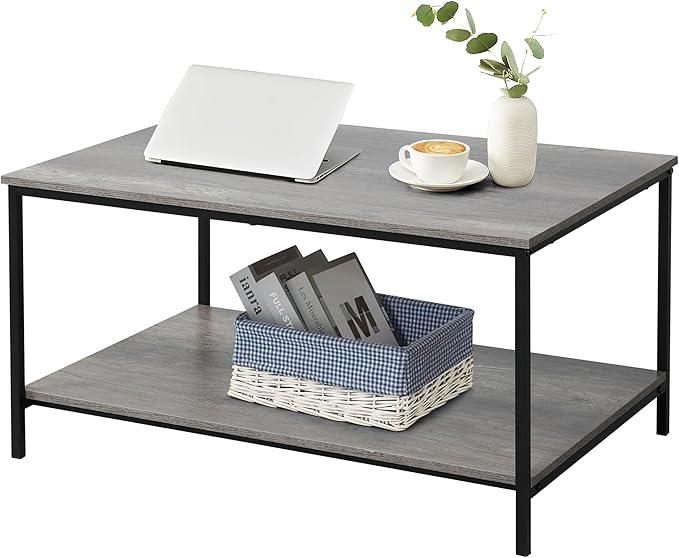 SENIG 2-Tier Coffee Table with Storage Shelf by SENIG