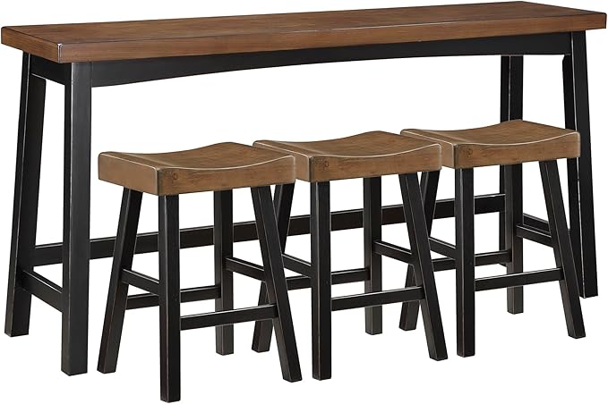 Lexicon Bar Table Set for 3, Small Kitchen Table Set Kitchen Island Table - Image 2