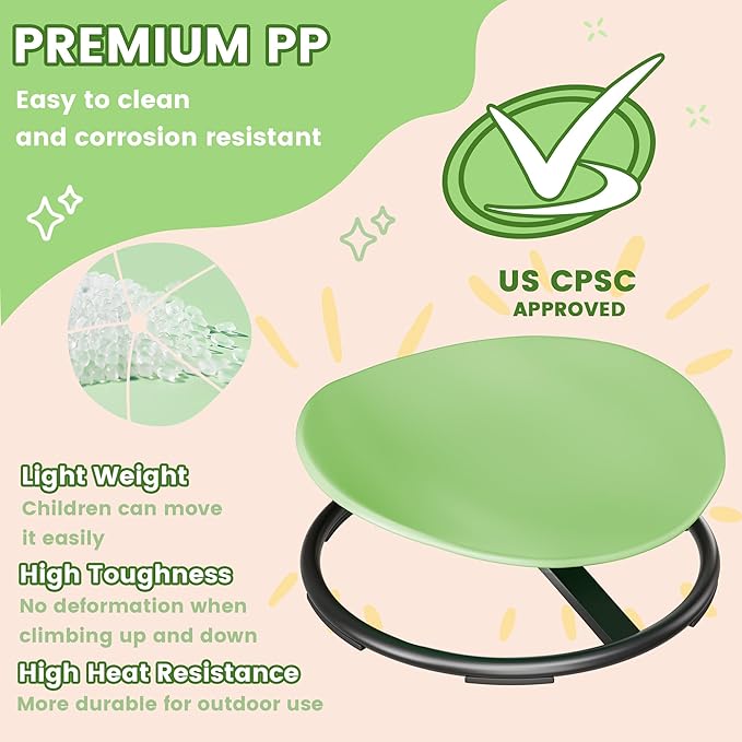21" L × 19" W Large Size Spinning Chair - Image 4