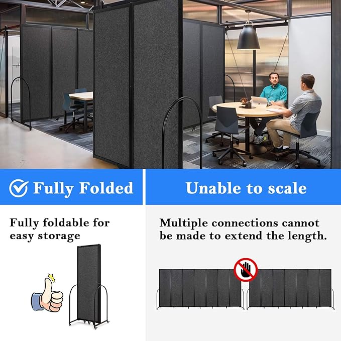 Folding Room Partition, Privacy Room Screen - Image 4