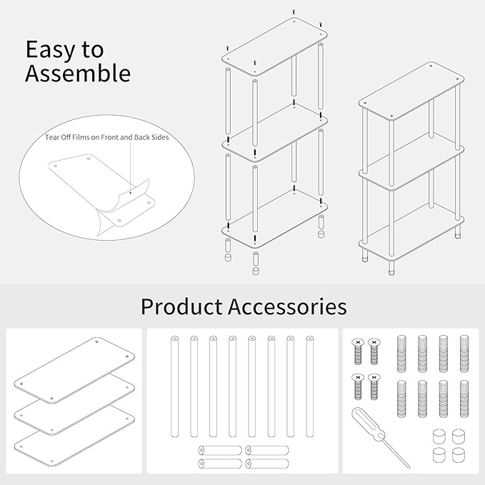 Clear Acrylic Narrow Side Table - Image 6