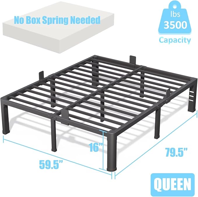 FUIOBYVV 16 Inch Queen Bed Frame - Image 3