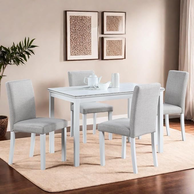 Dining Table Set for 4, 5-Piece Dining Room Table Set - Image 7
