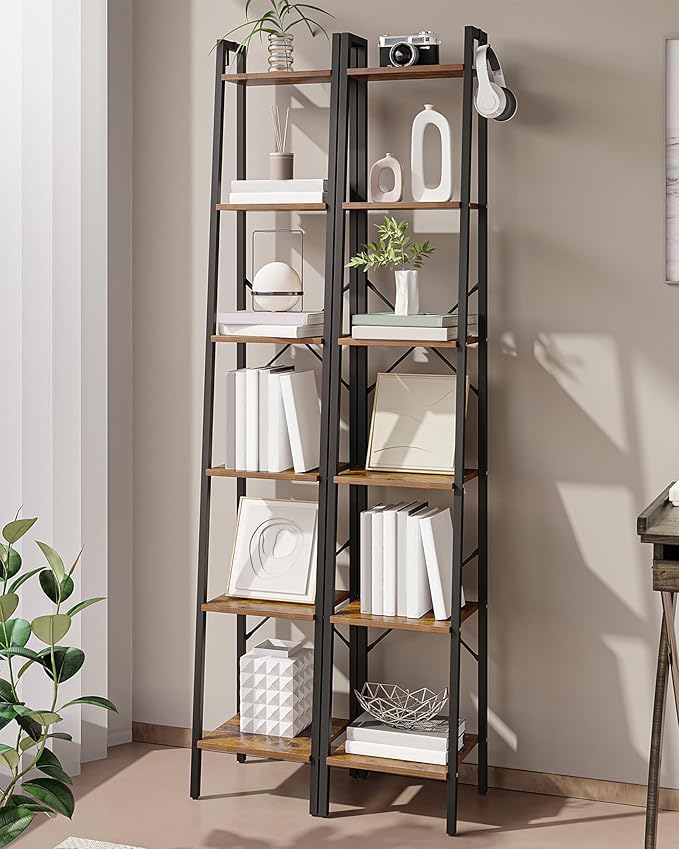 Ladder Shelf, Bookshelf Bookcase, Freestanding Corner Storage Shelve - Image 4