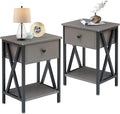 VECELO Nightstands Set of 2, Modern Bedside End Tables, Night Stands by VECELO