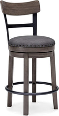 Signature Design by Ashley Caitbrook 24" Farmhouse Counter Height Upholstered by SignatureDesignbyAshley