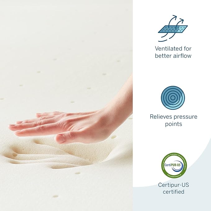 LUCID 2 Inch Traditional Foam Mattress Topper - Image 2