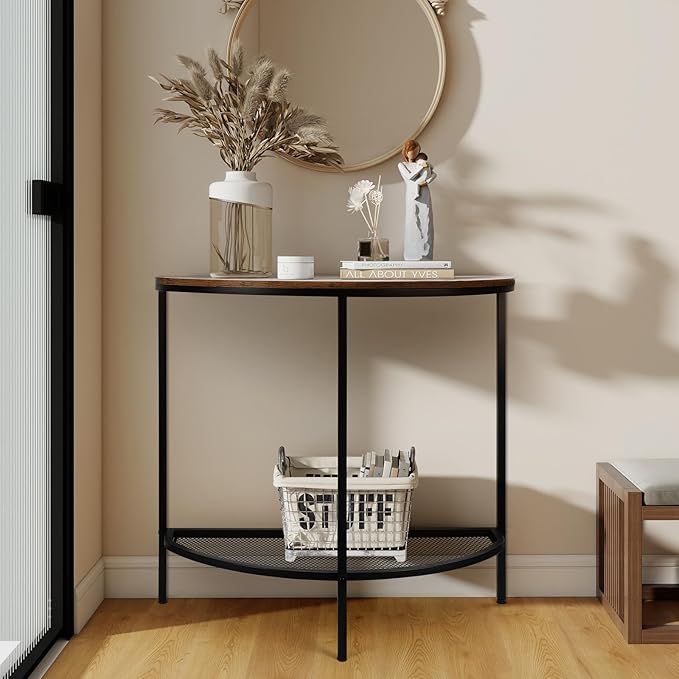 Entry Table Narrow Livingroom Furniture: 2 Tier Modern Console Table - Image 4