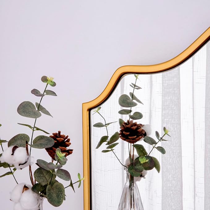 Chende Gold Arched Mirror, Elegant Wall Mirror - Image 4