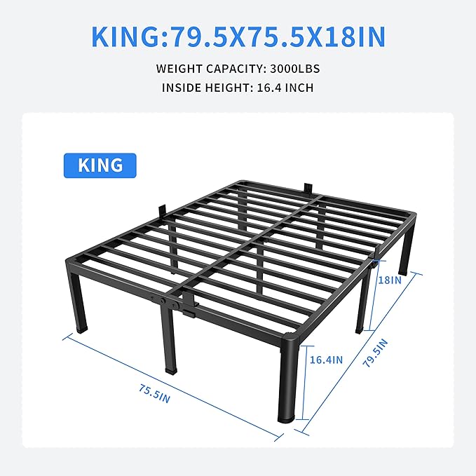 MAF 18 Inch King Size Bed Frame - Image 2