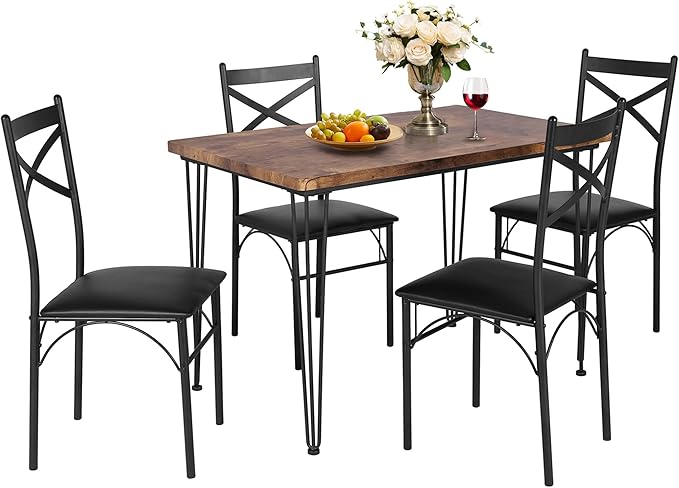 VECELO Kitchen Dining Room Table Set by VECELO