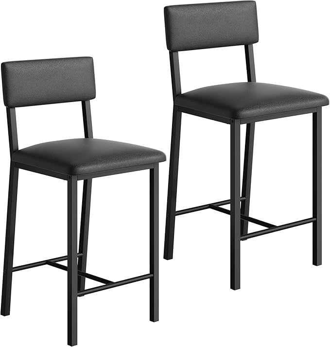 Garvee Bar Stools Set of 2, Kitchen Barstools - Image 4