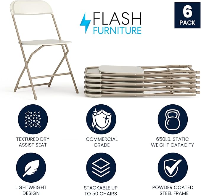 Flash Furniture Hercules Series Plastic Folding Chair - Image 3